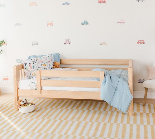 تخت خواب چوبی کودک و نوجوان/با طراحی مینیمال و استانداردچوبی و مقاوم کد B69