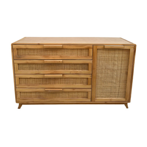 دراور و کنسول ترکیب چوب و حصیر بامبو