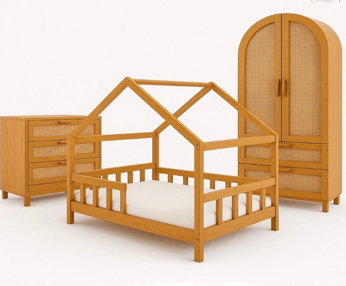 تخت خواب کلبه ای/کمد کودک/دراور چوبی/ سرویس خواب کودک
